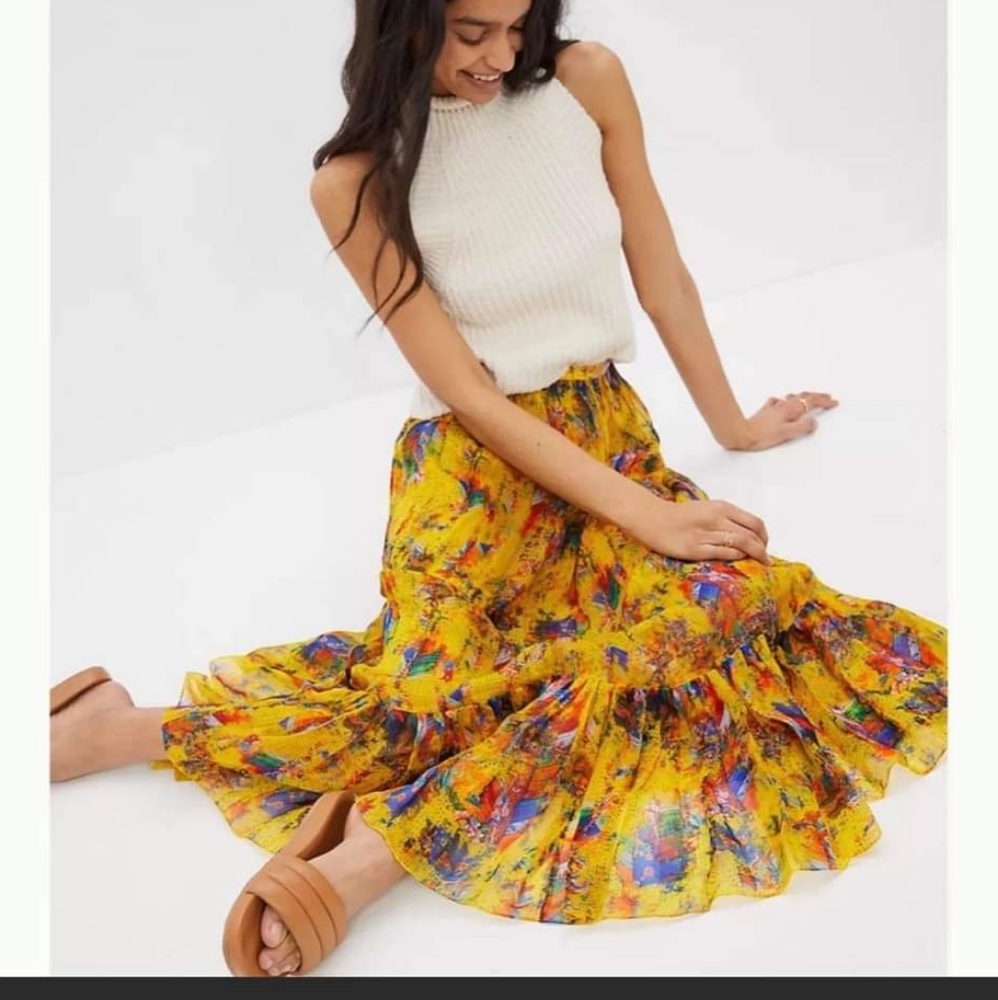 Anthropologie Payal Jain Meredith Organza Skirt